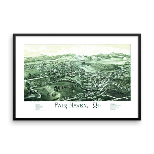Fair Haven, Vermont 1886 Framed