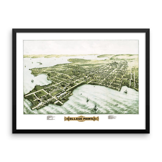 College Point, NY 1876 Framed