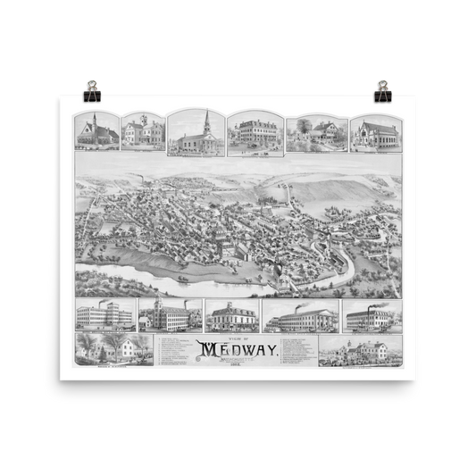 Medway, MA 1887 Map