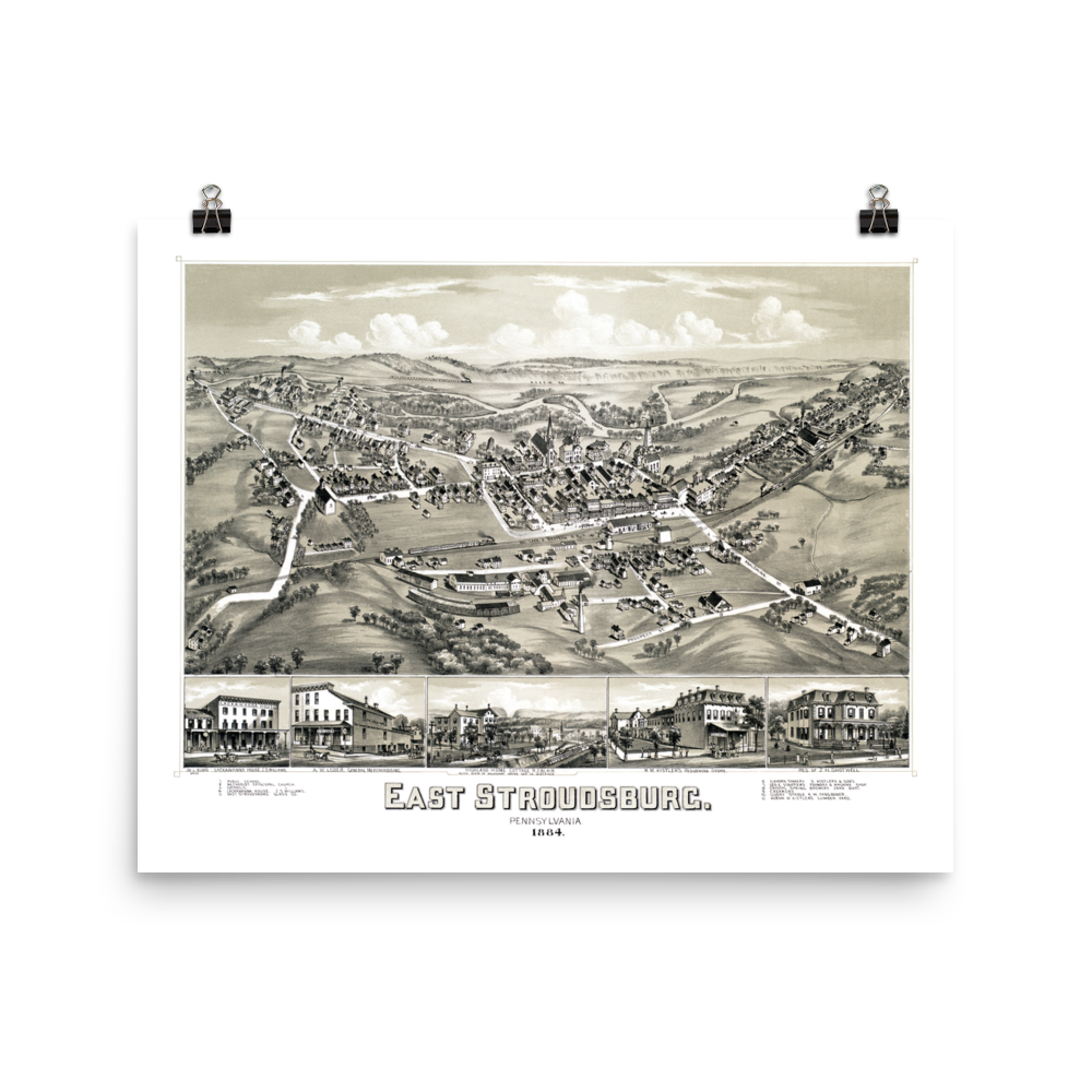 East Stroudsburg, PA 1884 Map