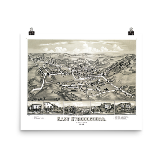 East Stroudsburg, PA 1884 Map