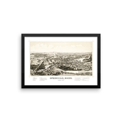 Springvale, Maine 1888 Framed