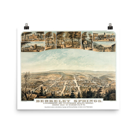 Berkeley Springs, WV 1889 Map