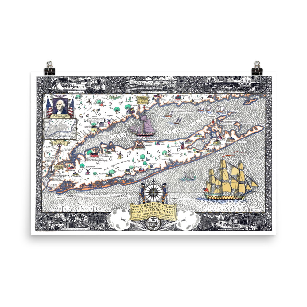 Long Island New York Revolutionary Era Map