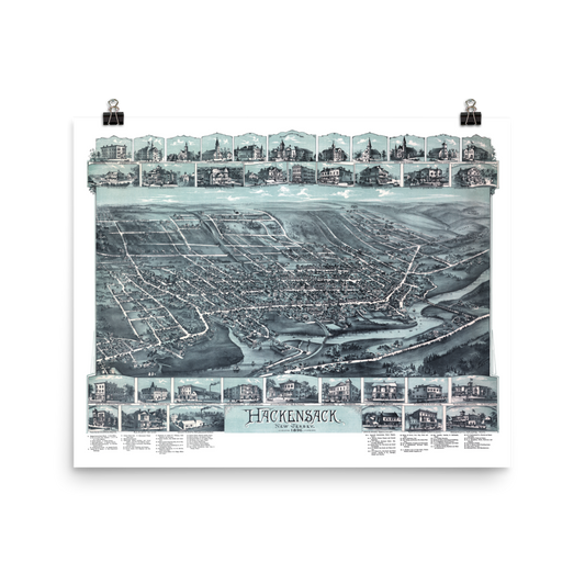 Hackensack, NJ 1896 Map