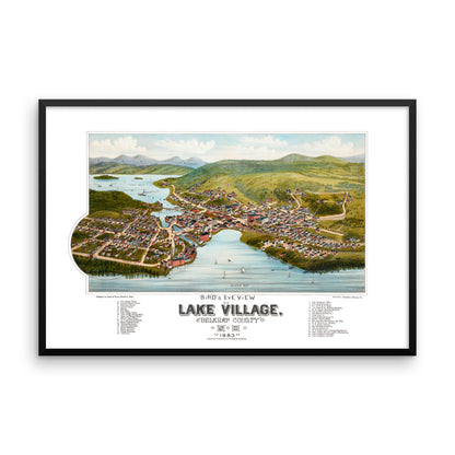 Lakeport, Laconia, NH 1883 Framed