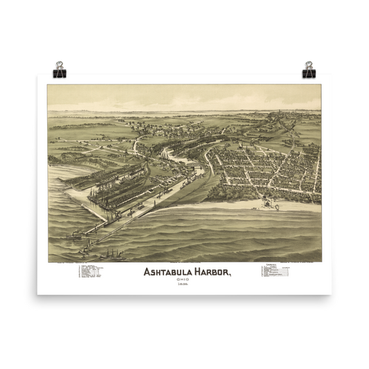 Ashtabula Harbor, OH 1896 Map