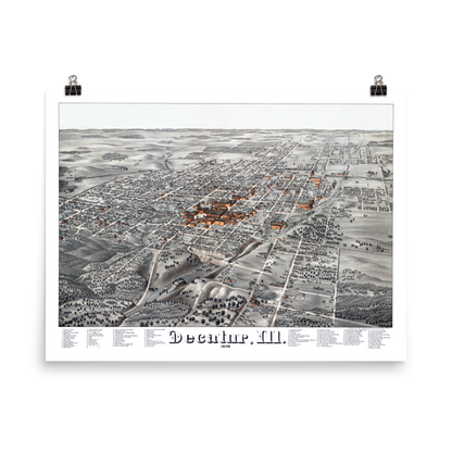 Decatur, IL 1878 Map