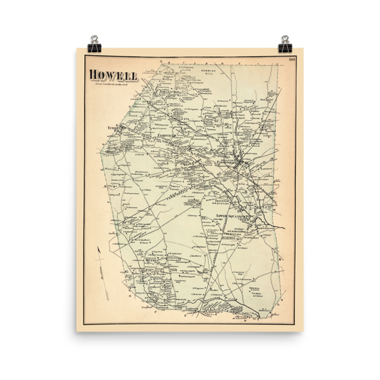 Howell, NJ 1873 Map
