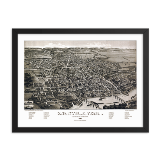 Knoxville, TN 1886 Framed