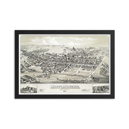 Mifflinburg, PA 1884 Framed