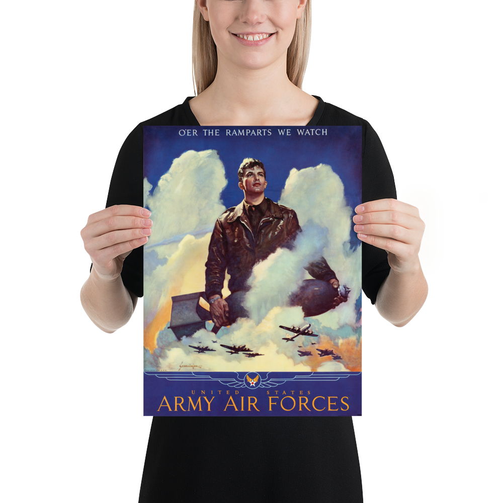 Vintage Air Force Recruitment Poster, 1945