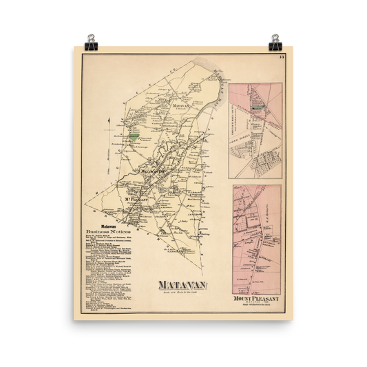 Matavan, NJ 1873 Map