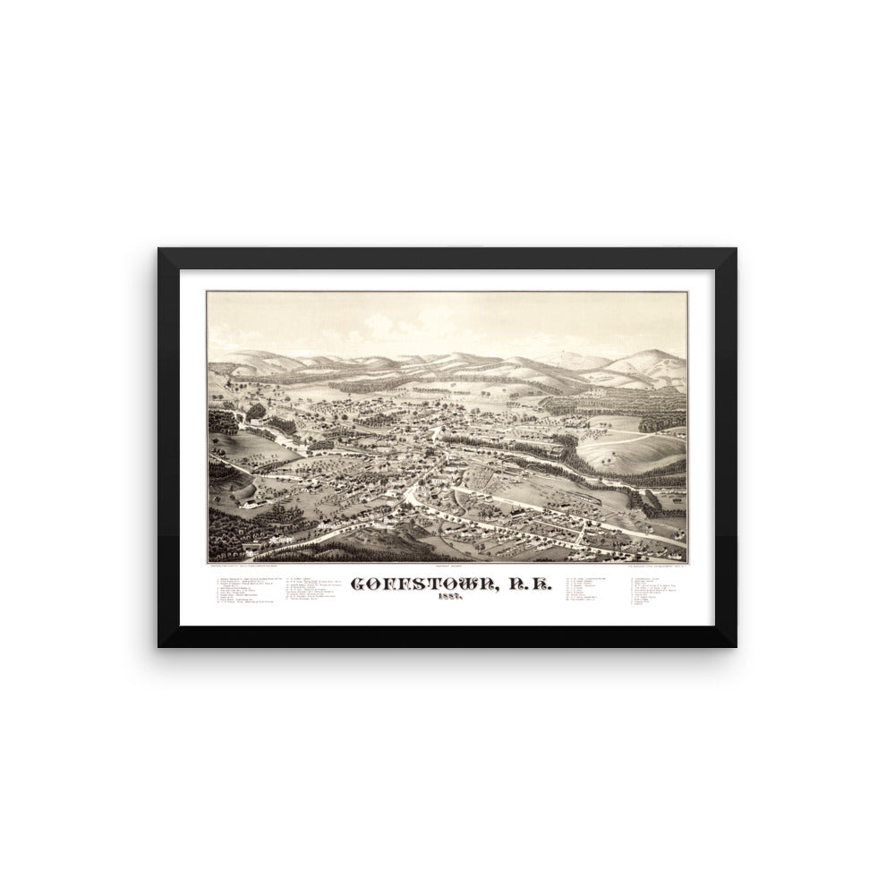 Goffstown, NH 1887 Framed