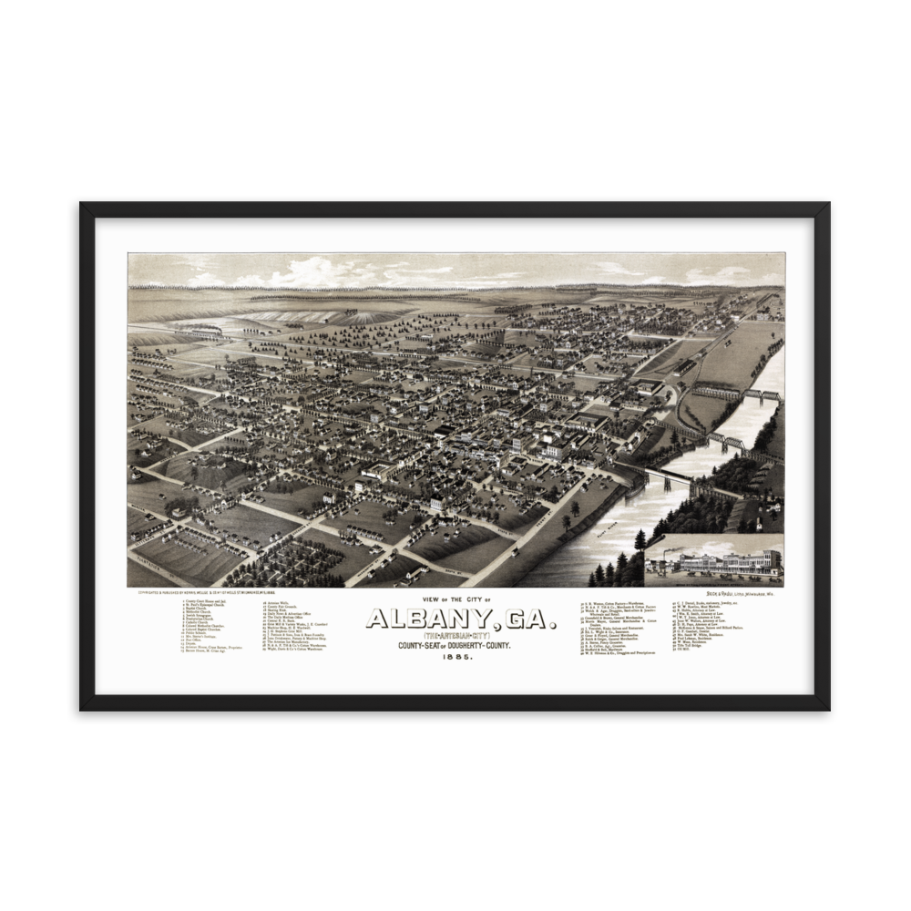 Albany, GA 1885 Framed