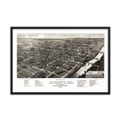 Albany, GA 1885 Framed