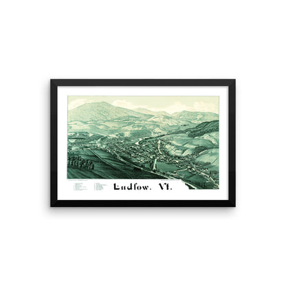 Ludlow, VT 1885 Framed