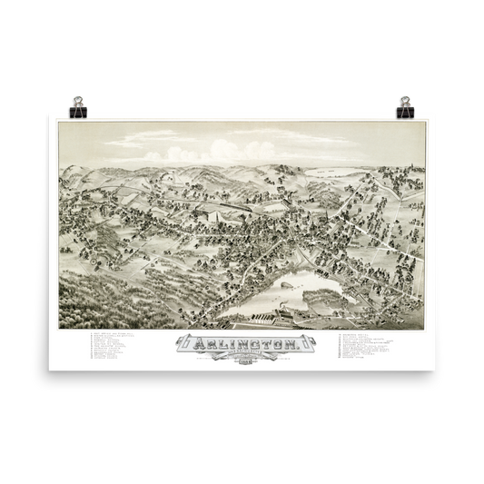 Arlington, MA 1884 Map