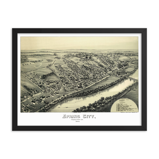 Spring City PA 1893 Framed