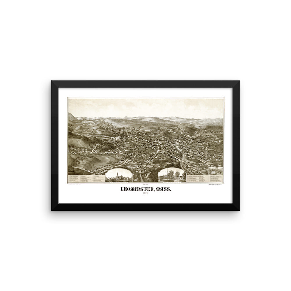 Leominster, MA 1886 Framed